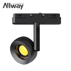 ALLWAY aluminiowa czarna obudowa sklep wewnętrzny system oświetlenia torowego hotelu 3w 4w 5w 8w oświetlenie punktowe LED